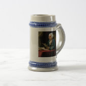 Benjamin Franklin Portrait van David Martin 1767 Bierpul (Voorkant rechts)
