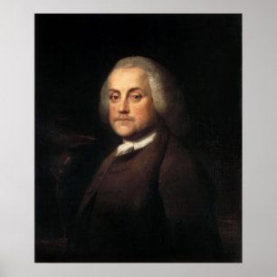 BENJAMIN FRANKLIN Portret van Benjamin Wilson Poster