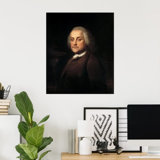 BENJAMIN FRANKLIN Portret van Benjamin Wilson Poster (Thuiskantoor)
