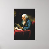 Benjamin Franklin Portret van David Martin 1767 Canvas Afdruk (Voorkant)