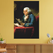 Benjamin Franklin Portret van David Martin 1767 Canvas Afdruk (Insitu (Woonkamer))