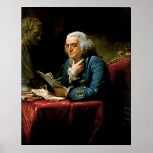 BENJAMIN FRANKLIN Portret van David Martin Print