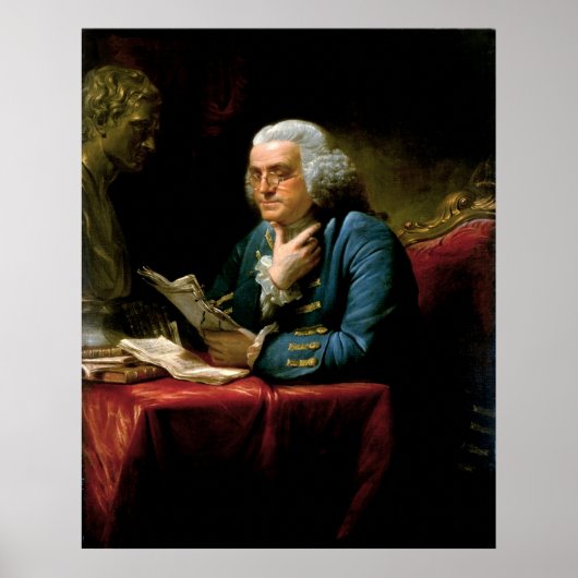 BENJAMIN FRANKLIN Portret van David Martin Print (Voorkant)