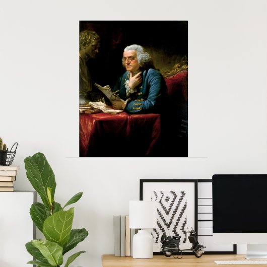 BENJAMIN FRANKLIN Portret van David Martin Print (Thuiskantoor)