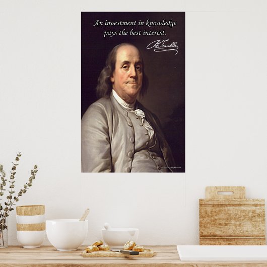 Benjamin Franklin Poster (Keuken)