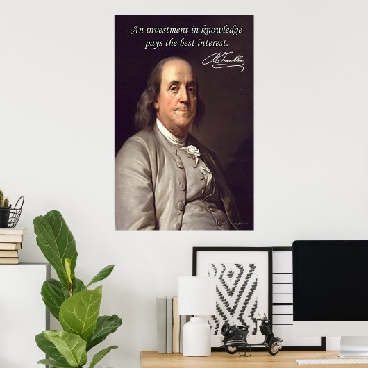Benjamin Franklin Poster (Thuiskantoor)