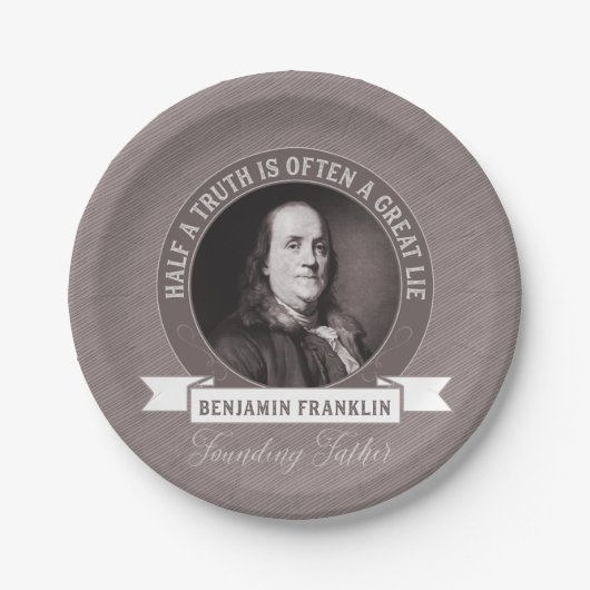 Benjamin Franklin Quotation on Truth in Politics Papieren Bordje (Voorkant)