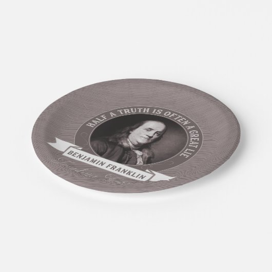 Benjamin Franklin Quotation on Truth in Politics Papieren Bordje (Gekanteld)