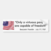 Benjamin Franklin Quote Bumpersticker (Voorkant)