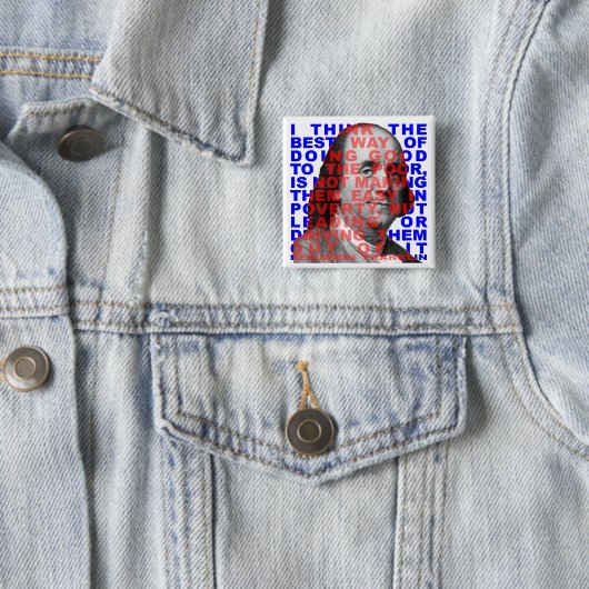 Benjamin Franklin Quote Button (In situ)
