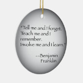 Benjamin Franklin Quote Keramisch Ornament (Rechts)