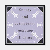 Benjamin Franklin Quote Magnet (Voorkant)