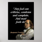 Benjamin Franklin Quote on Fools Poster (Voorkant)