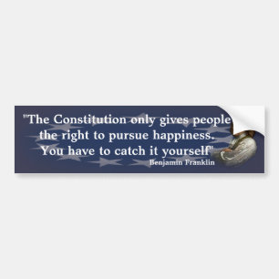 Benjamin Franklin Quote over de Grondwet Bumpersticker