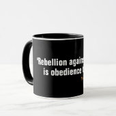 Benjamin Franklin Quote over opstand Mok (Voorkant links)