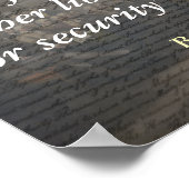 Benjamin Franklin Quote over vrijheid Poster (Hoek)