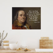 Benjamin Franklin Religion Poster (Keuken)