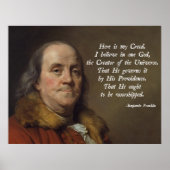 Benjamin Franklin Religion Poster (Voorkant)