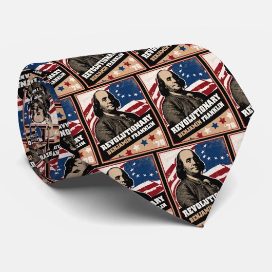 Benjamin Franklin Revolutionair Stropdas (Opgerold)