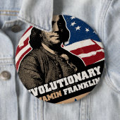 Benjamin Franklin Revolutionaire Button (In situ)
