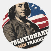 Benjamin Franklin Revolutionaire Sticker (Voorkant)