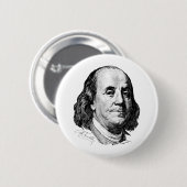 Benjamin Franklin Ronde Button 5,7 Cm (Voorkant /achterkant)