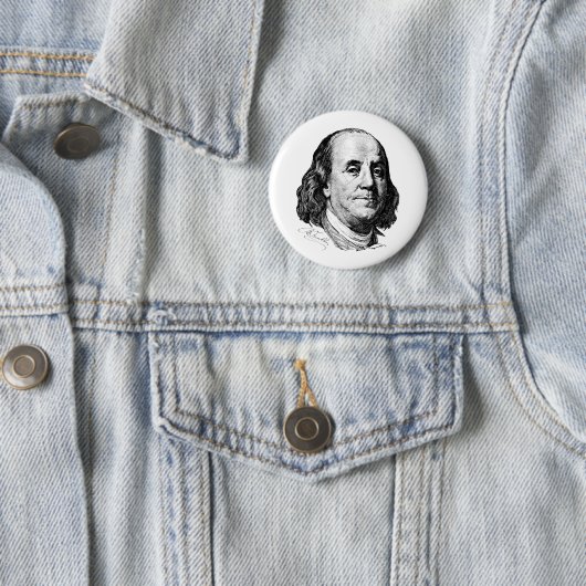 Benjamin Franklin Ronde Button 5,7 Cm (In situ)