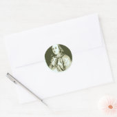 Benjamin Franklin Ronde Sticker (Envelop)