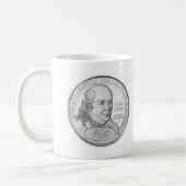Benjamin Franklin Silver Coin Koffiemok (Links)