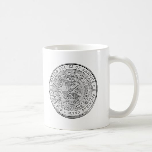 Benjamin Franklin Silver Coin Koffiemok (Rechts)