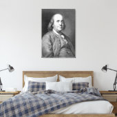 Benjamin Franklin usa president geschiedenis portr Canvas Afdruk (Insitu (Slaapkamer))