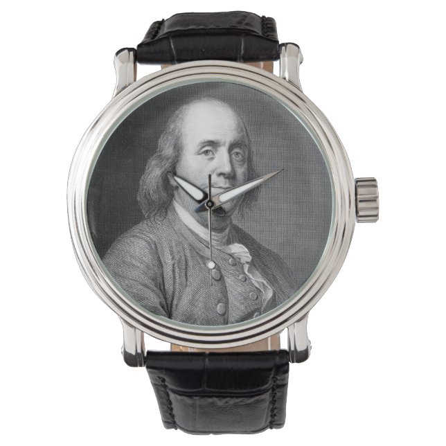 Benjamin Franklin usa president geschiedenis portr Horloge (Voorkant)