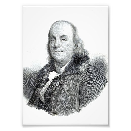 Benjamin Franklin usa president united states amer Foto Afdruk (Voorkant)