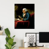 Benjamin Franklin van David Martin in 1767 Poster (Thuiskantoor)