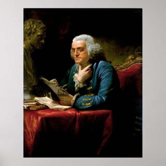Benjamin Franklin van David Martin in 1767 Poster (Voorkant)
