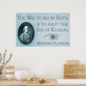 Benjamin Franklin | Vertrouw en reden Poster (Keuken)
