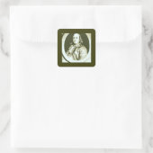 Benjamin Franklin Vierkante Sticker (Tas)