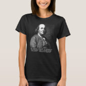 Benjamin Franklin Zitat - Duits vrijdenker T-shirt (Voorkant)