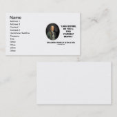 Benjamin Franklin zoekt jezelf achter Visitekaartje (Voorkant / Achterkant)