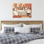 Benjamin Franklin's experimenten met elektriciteit Canvas Afdruk (Insitu (Slaapkamer))