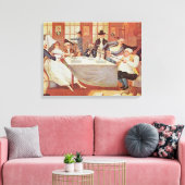 Benjamin Franklin's experimenten met elektriciteit Canvas Afdruk (Insitu (Woonkamer))