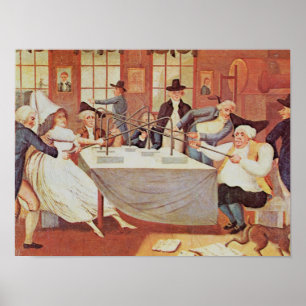 Benjamin Franklin's experimenten met elektriciteit Poster