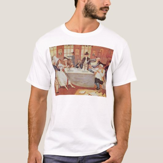 Benjamin Franklin's experimenten met elektriciteit T-shirt (Voorkant)