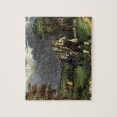 Benjamin Franklin's Kite and Lightning Experiment Legpuzzel (Verticaal)