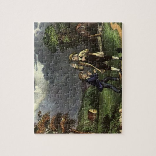 Benjamin Franklin's Kite and Lightning Experiment Legpuzzel (Verticaal)