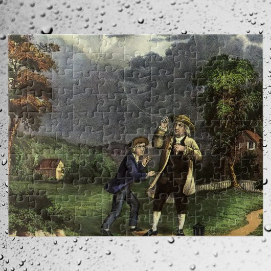 Benjamin Franklin's Kite and Lightning Experiment Legpuzzel