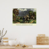 Benjamin Franklin's Kite and Lightning Experiment Poster (Keuken)