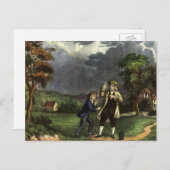 Benjamin Franklin's Lightning and Kite Experiment Briefkaart (Voorkant / Achterkant)