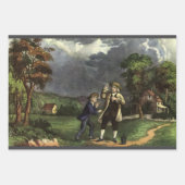 Benjamin Franklin's Lightning and Kite Experiment Inpakpapier Vel (Voorkant)