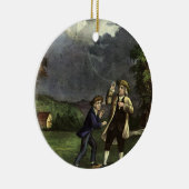 Benjamin Franklin's Lightning and Kite Experiment Keramisch Ornament (Rechts)